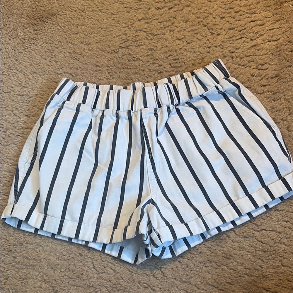 Forever 21 Shorts - White and Black Stripes
